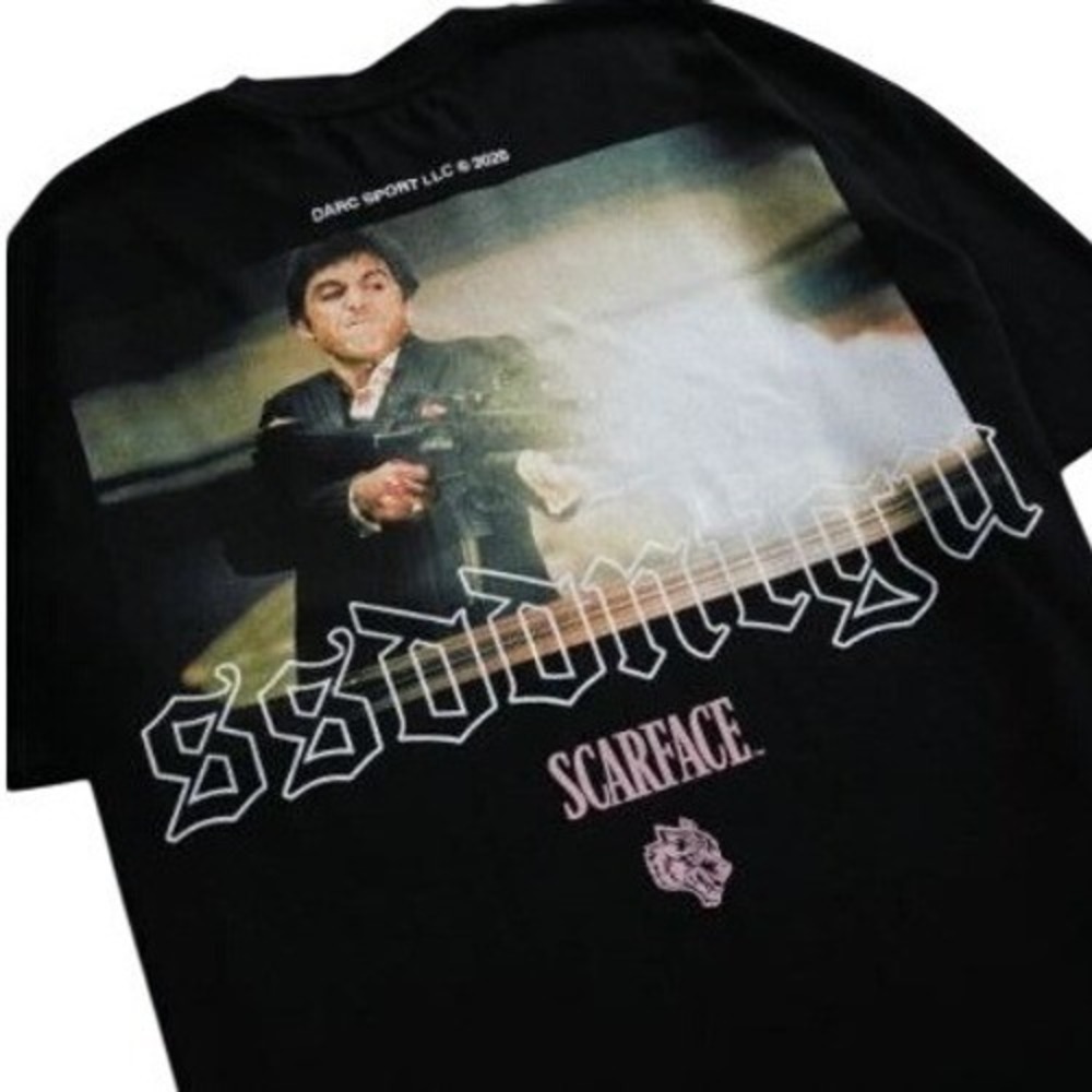 Darc Sport X SCARFACE "No Mercy" Black Tee Size Large Tony Montana DSDD HTF RARE